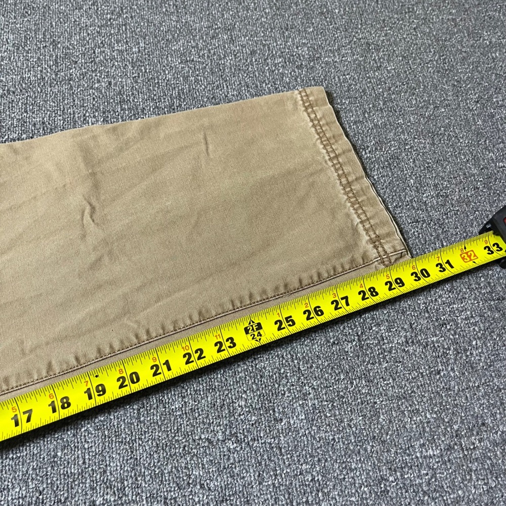 G.H. Bass & Co. Canvas Cargo Pants 38x32 Tan Khaki Cotton Workwear Outdoor - Picture 6 of 10